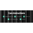 Artiss 2X Blockout Curtains Eyelet 240x230cm Black - NuSea