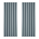 Artiss 2X Blockout Curtains Eyelet 240x230cm Grey - NuSea