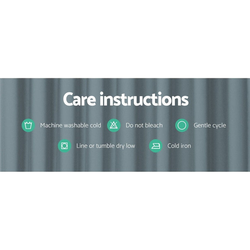 Artiss 2X Blockout Curtains Eyelet 300x230cm Grey - NuSea