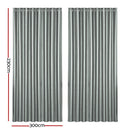 Artiss 2X Blockout Curtains Eyelet 300x230cm Grey Shine - NuSea