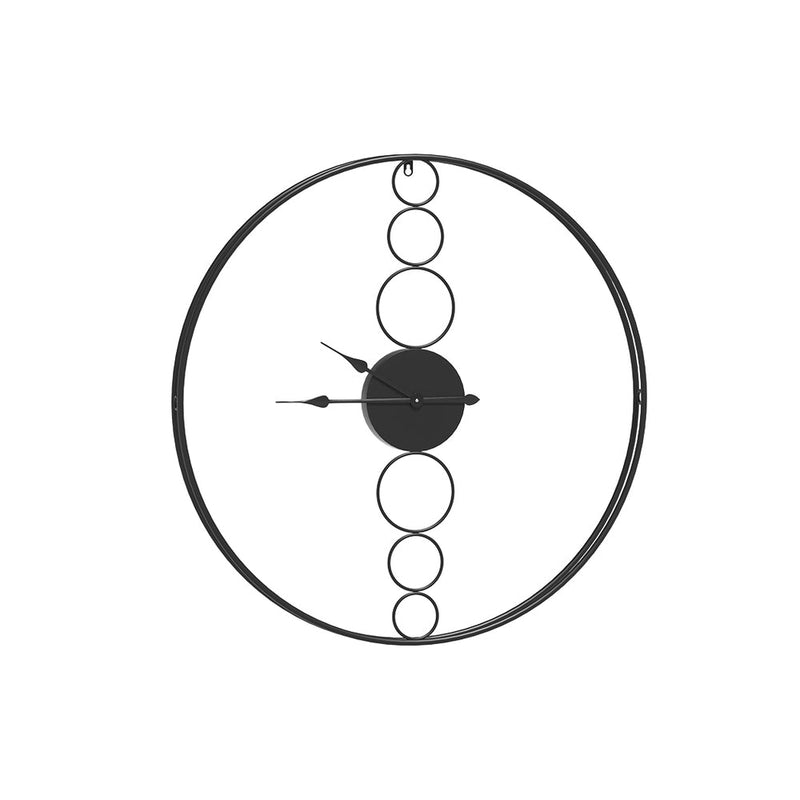 Artiss 75cm Wall Clock Large No Numeral Round Black - NuSea