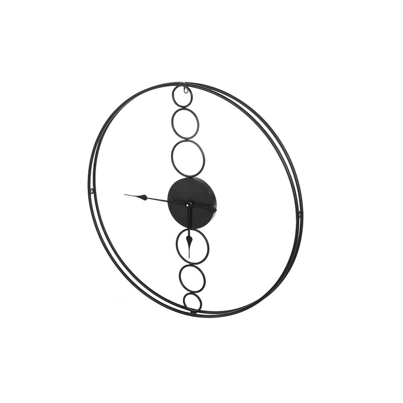 Artiss 75cm Wall Clock Large No Numeral Round Black - NuSea