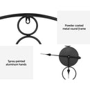 Artiss 75cm Wall Clock Large No Numeral Round Black - NuSea