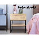 Artiss Bedside Table 1 Drawers with Shelf - CASEY - NuSea