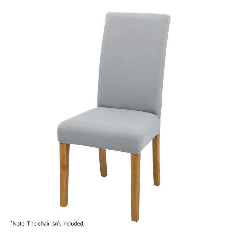 Artiss Dining Chair Covers 6x Slipcovers Spandex Stretch Banquet Wedding Grey - NuSea