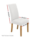 Artiss Dining Chair Covers 6x Slipcovers Spandex Stretch Banquet Wedding White - NuSea