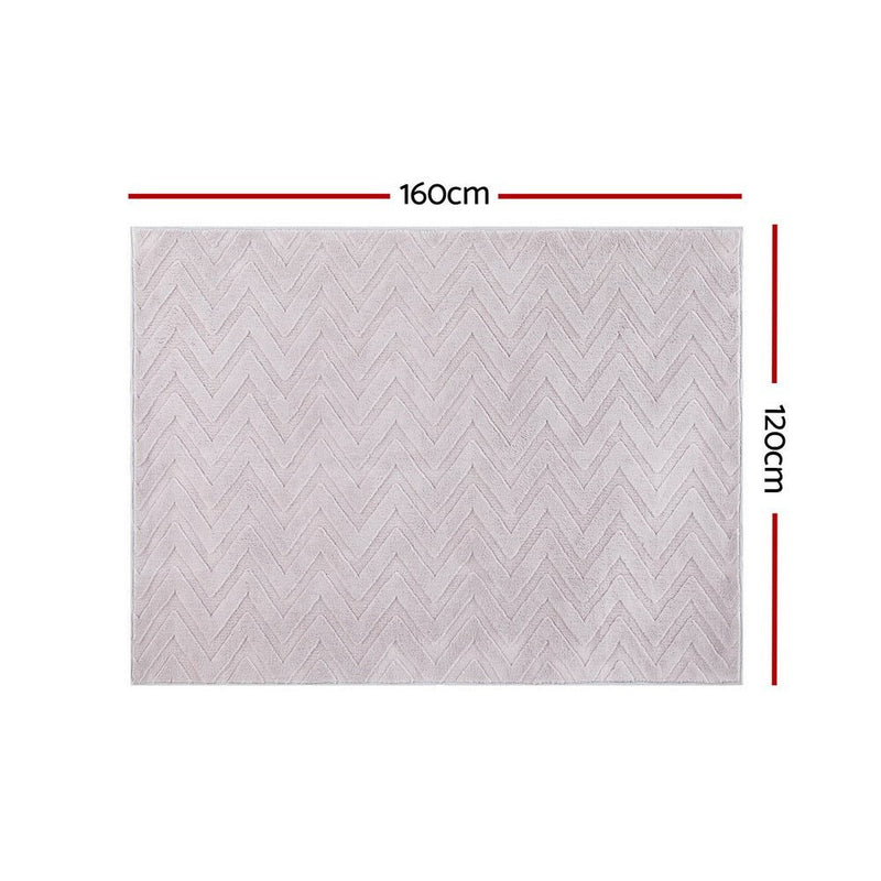 Artiss Floor Rugs 120x160cm Washable Area Mat Large Carpet Microfiber Ripple - NuSea