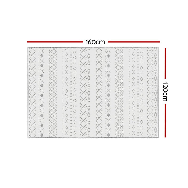 Artiss Floor Rugs 120x160cm Washable Area Mat Large Carpet Soft Short Pile Una - NuSea