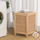 Artiss Laundry Hamper Bathroom Storage Cabinet Wooden Organiser Bag Clothes - NuSea
