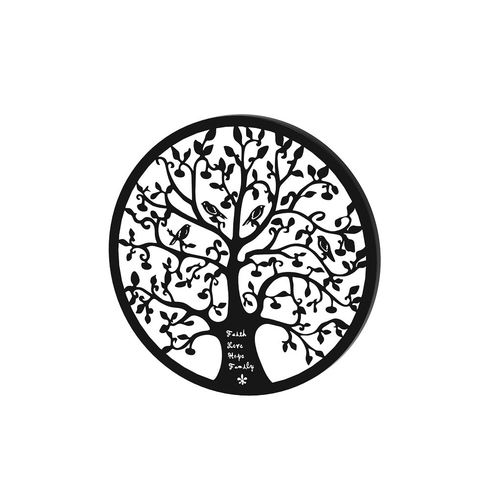 Artiss Metal Wall Art Hanging Sculpture Home Decor Leaf Tree of Life Round Frame - NuSea