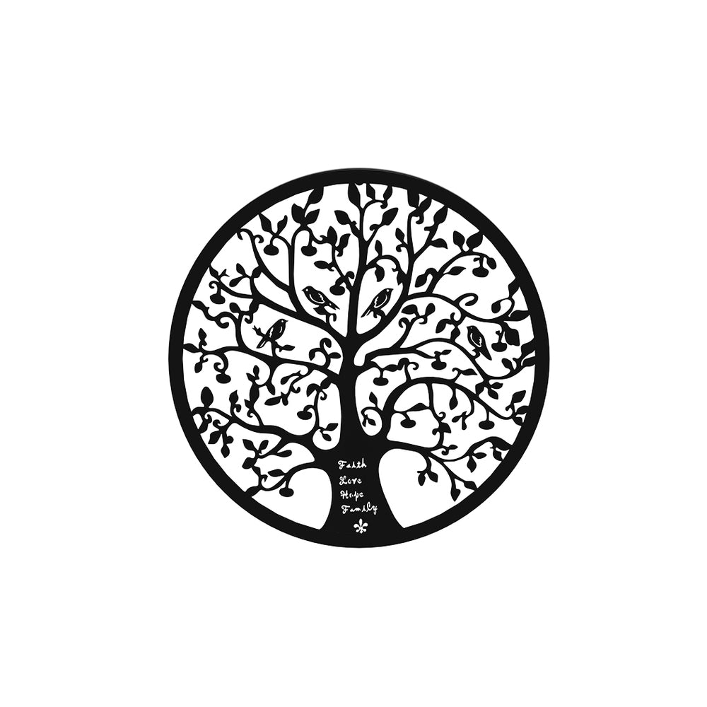 Artiss Metal Wall Art Hanging Sculpture Home Decor Leaf Tree of Life Round Frame - NuSea