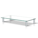 Artiss Monitor Stand Riser Computer Laptop Printer Screen Glass Display Shelf - NuSea