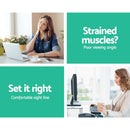 Artiss Monitor Stand Riser Computer Laptop Printer Screen Glass Display Shelf - NuSea