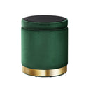 Artiss Ottoman Storage Foot Stool Round Velvet Green - NuSea
