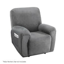 Artiss Recliner Chair Covers 1 Seater Velvet Grey - NuSea