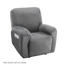 Artiss Recliner Chair Covers 1 Seater Velvet Grey - NuSea
