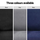 Artiss Recliner Chair Covers 1 Seater Velvet Navy - NuSea