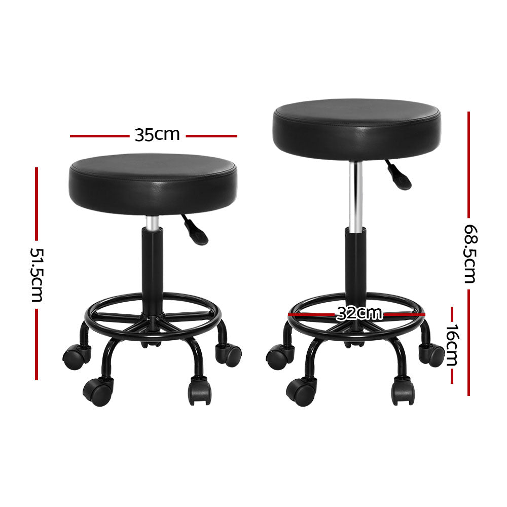 Artiss Salon Stool Round Swivel Chair - NuSea