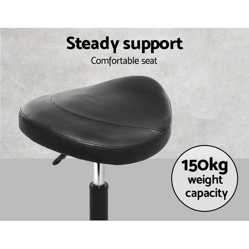 Artiss Salon Stool Saddle Swivel Chair - NuSea