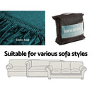 Artiss Sofa Cover Couch Covers 1 Seater Velvet Agate Green - NuSea