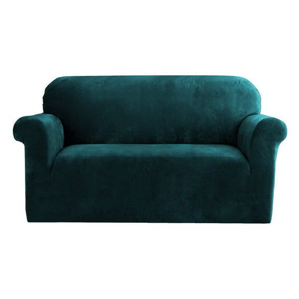 Artiss Sofa Cover Couch Covers 2 Seater Velvet Agate Green - NuSea