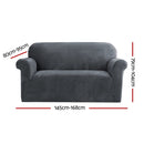 Artiss Sofa Cover Couch Covers 2 Seater Velvet Grey - NuSea