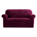 Artiss Sofa Cover Couch Covers 2 Seater Velvet Ruby Red - NuSea