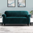 Artiss Sofa Cover Couch Covers 3 Seater Velvet Agate Green - NuSea