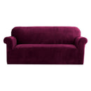 Artiss Sofa Cover Couch Covers 3 Seater Velvet Ruby Red - NuSea
