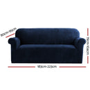 Artiss Sofa Cover Couch Covers 3 Seater Velvet Sapphire - NuSea