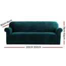 Artiss Sofa Cover Couch Covers 4 Seater Velvet Agate Green - NuSea