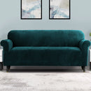 Artiss Sofa Cover Couch Covers 4 Seater Velvet Agate Green - NuSea