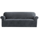 Artiss Sofa Cover Couch Covers 4 Seater Velvet Grey - NuSea
