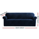 Artiss Sofa Cover Couch Covers 4 Seater Velvet Sapphire - NuSea