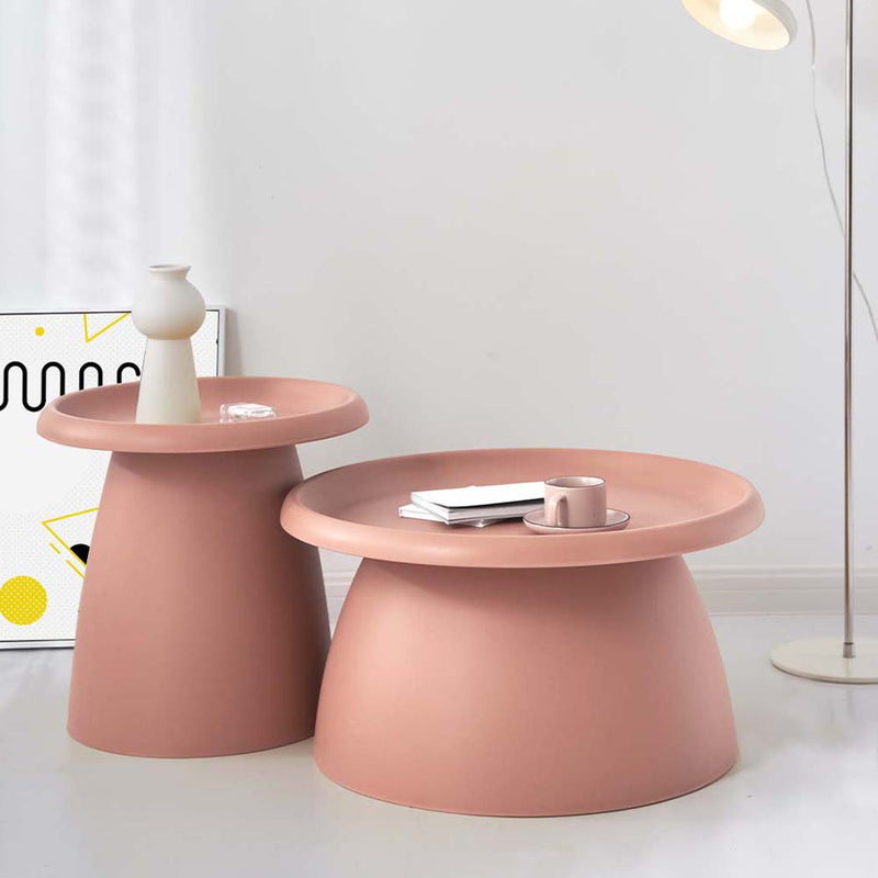 ArtissIn Coffee Table Round 52CM Plastic Pink - NuSea
