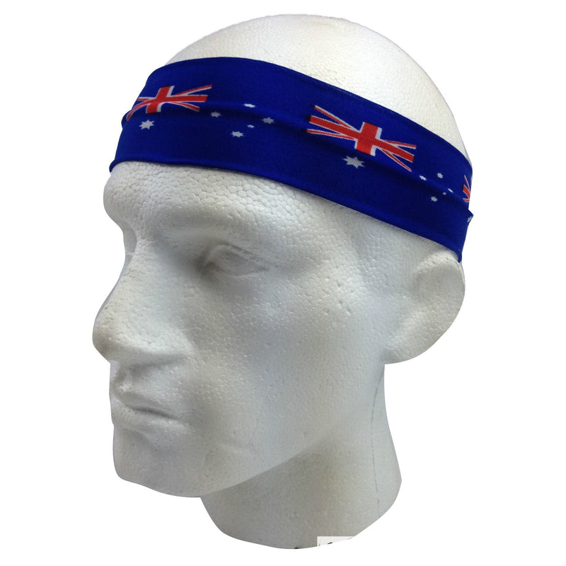 Aussie Flag Australia HEADBAND For Tennis Cricket Australia Day Costume Oz - Blue - NuSea