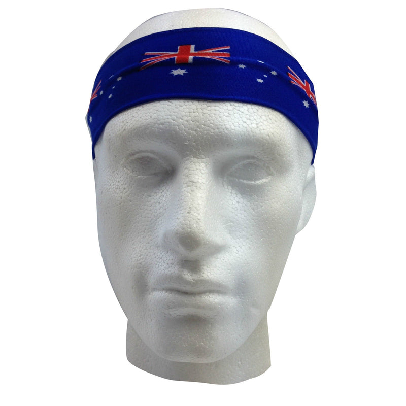 Aussie Flag Australia HEADBAND For Tennis Cricket Australia Day Costume Oz - Blue - NuSea