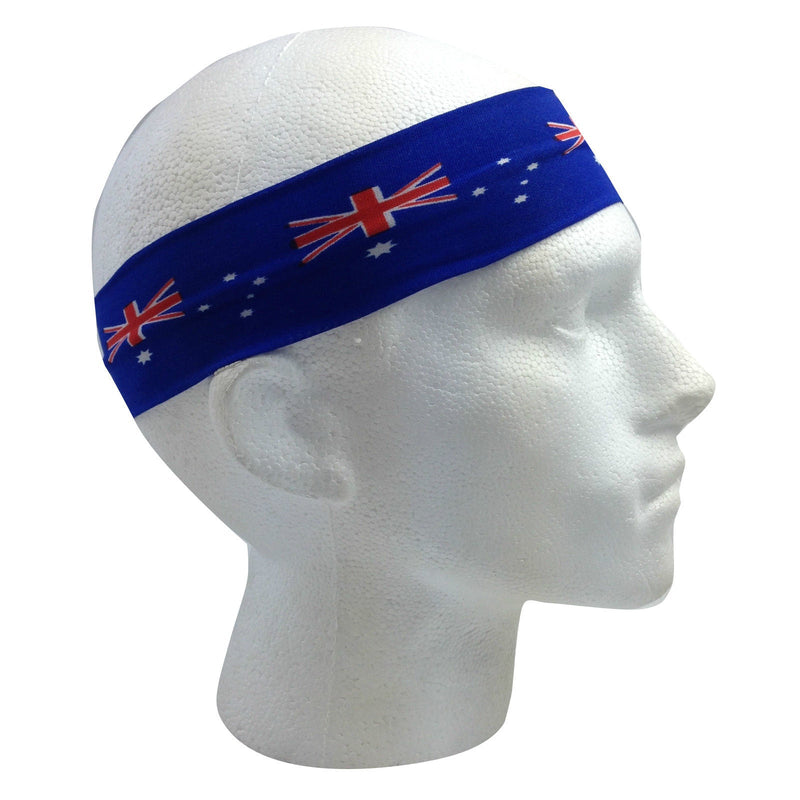 Aussie Flag Australia HEADBAND For Tennis Cricket Australia Day Costume Oz - Blue - NuSea