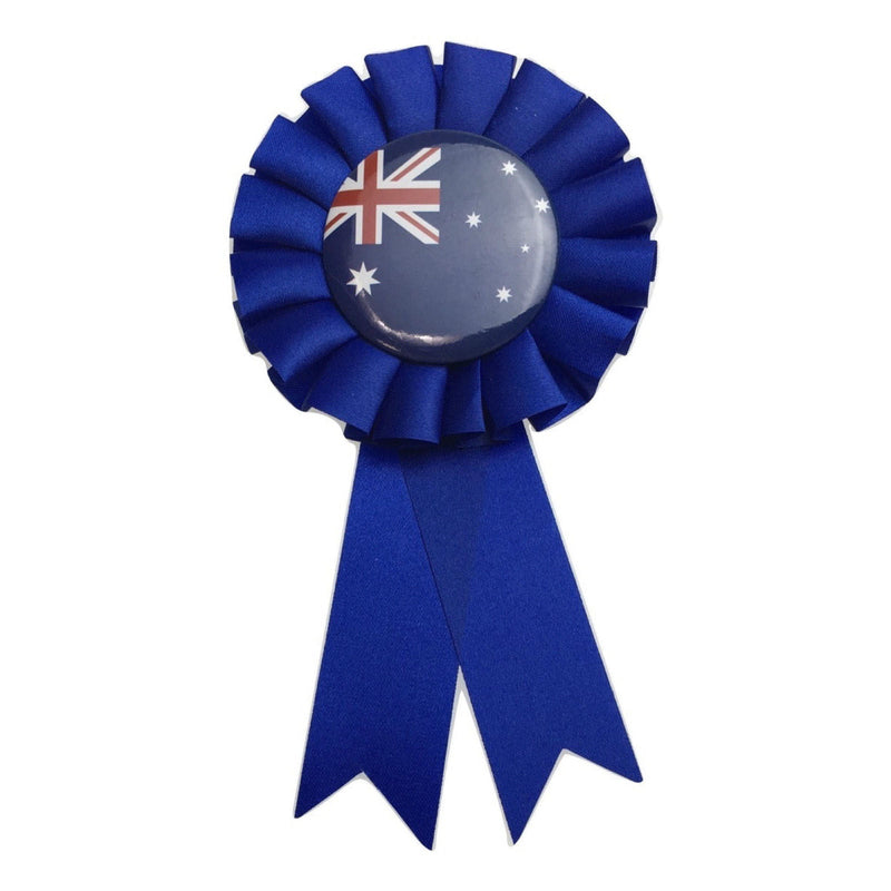 AUSTRALIA FLAG Clip On Ribbon Badge Award Blue Australia Day Tennis Cricket - NuSea