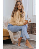 Azura Exchange Apricot Waffle Knit Turtleneck Top - XL - NuSea