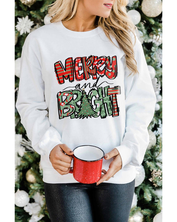 Azura Exchange Christmas Graphic Print Pullover Sweatshirt - S - NuSea