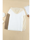 Azura Exchange Colorblock V Neck Long Sleeve Hoodie - M - NuSea