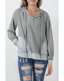 Azura Exchange Contrast Patchwork Pullover Hoodie - XL - NuSea