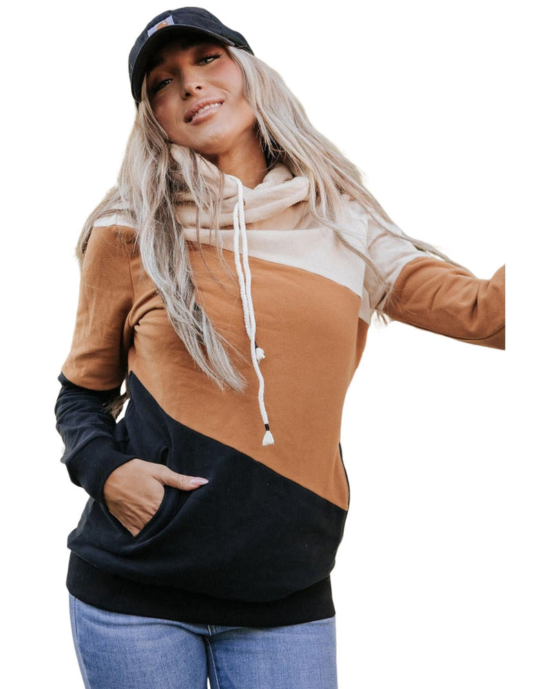 Azura Exchange Cozy Colorblock Hoodie with Side Pockets - S - NuSea