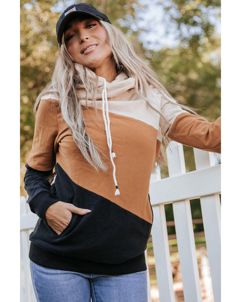 Azura Exchange Cozy Colorblock Hoodie with Side Pockets - XL - NuSea