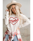 Azura Exchange Embroidered Pullover Sweatshirt with Heart Shaped Details - S - NuSea