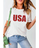 Azura Exchange Glitter Pattern Print Short Sleeve T Shirt - L - NuSea