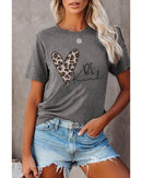 Azura Exchange Leopard Heart Shape Print Short Sleeve T - shirt - S - NuSea