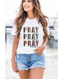 Azura Exchange Leopard Letter Print Short Sleeve T - shirt - S - NuSea