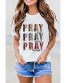 Azura Exchange Leopard Letter Print Short Sleeve T - shirt - S - NuSea